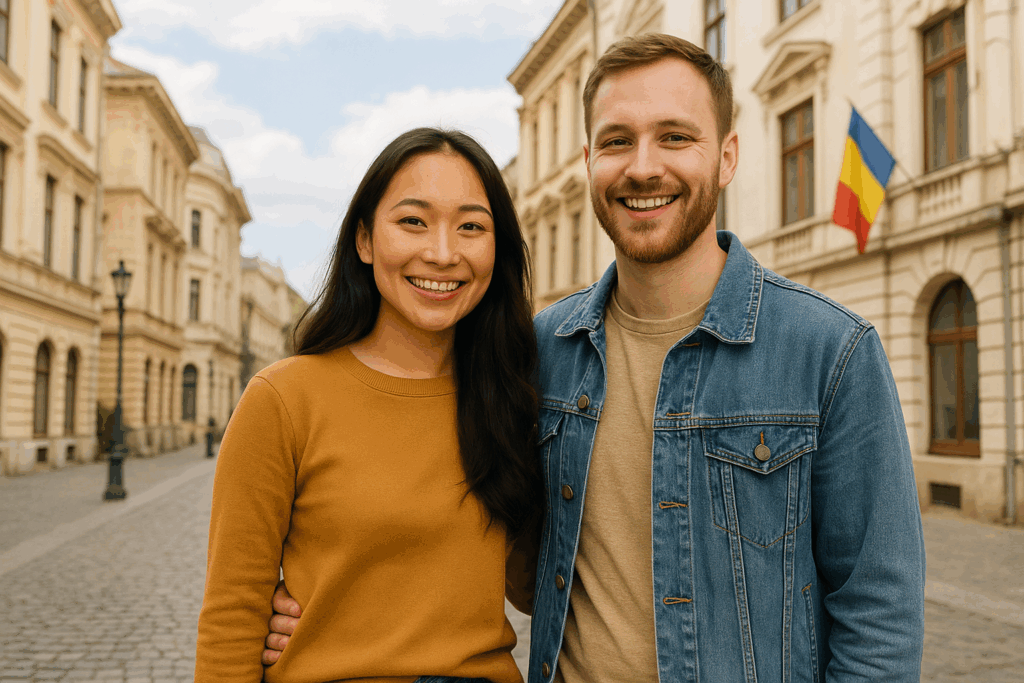 Group of foreigners living together in Romania – multicultural expat community